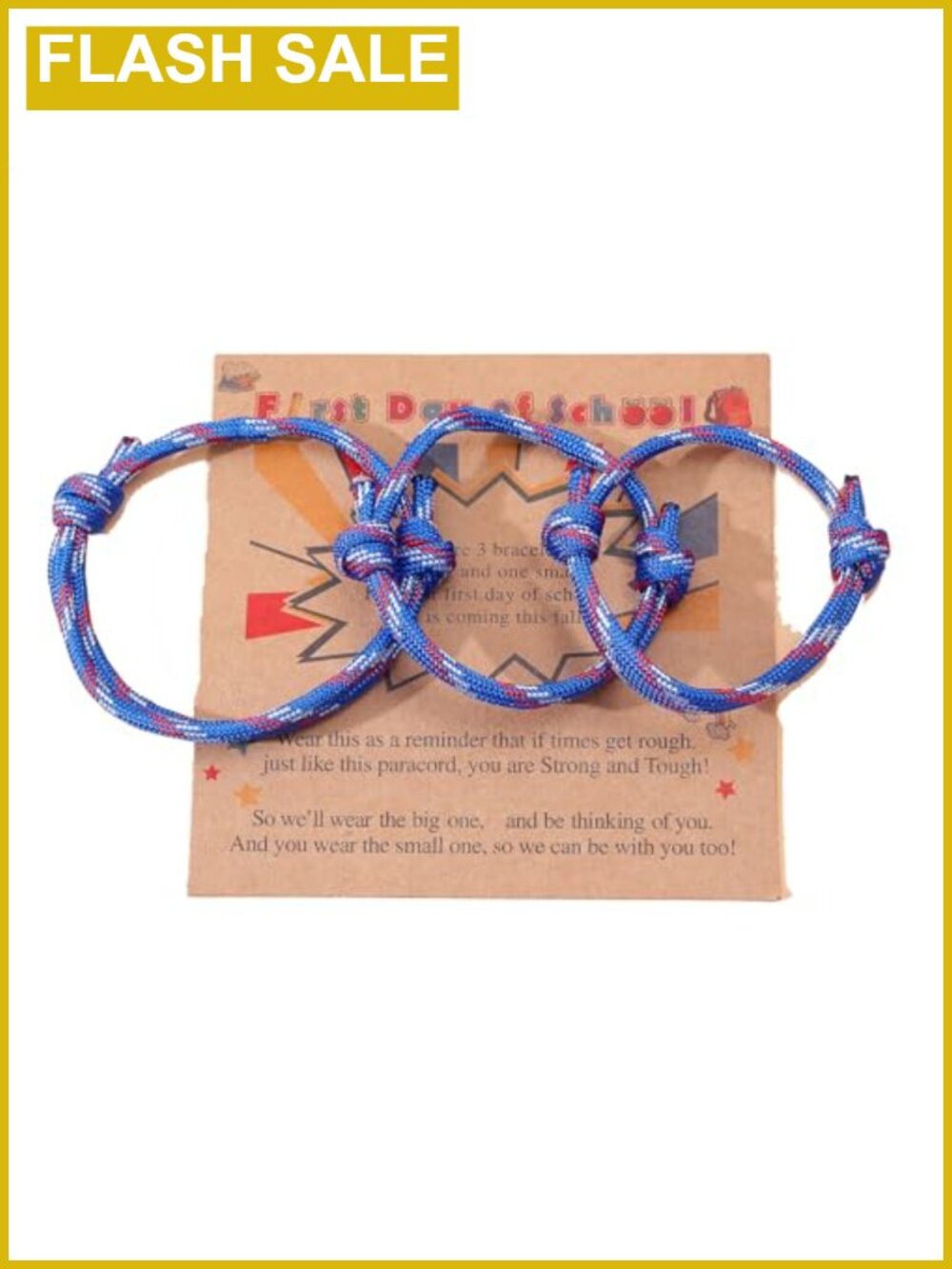 3PC First Day of School Woven Bracelet Back to School Family Bracelet